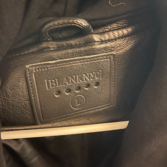BLANK NYC Vegan Leather bomber jacket - Black Wmn's LG - Picture 2 of 7